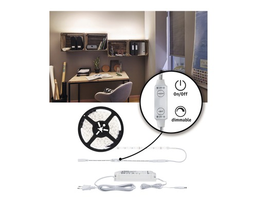 LED pásek s funkcí stmívání v pracovně