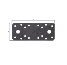 Plochá spojka Duravis 133x55x2,5 mm černý diamant 1 kus