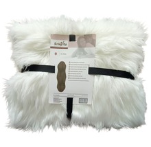 Dekorační kožešina v bílé barvě, 60 x 100 cm