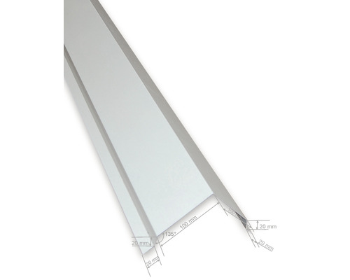 Úhelníkový profil s rozměry