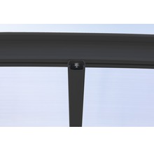 Detail terasového zastřešení se šroubovým upevněním