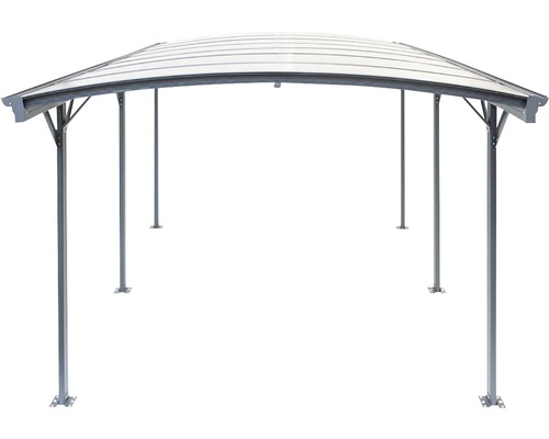 Volně stojící přístřešek pro auto s ocelovou konstrukcí a střechou