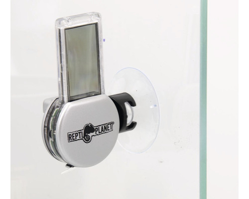 Digitální teploměr pro zobrazení teploty v teráriu s logem Reptilien Planet