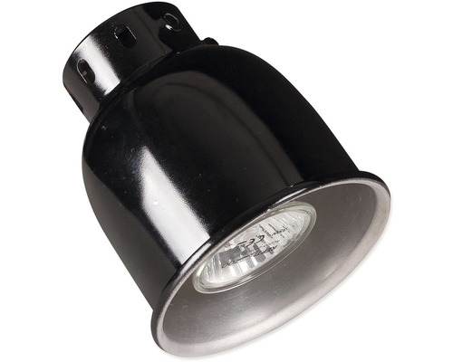 Černý reflektor s kovovým rámem pro vnitřní použití