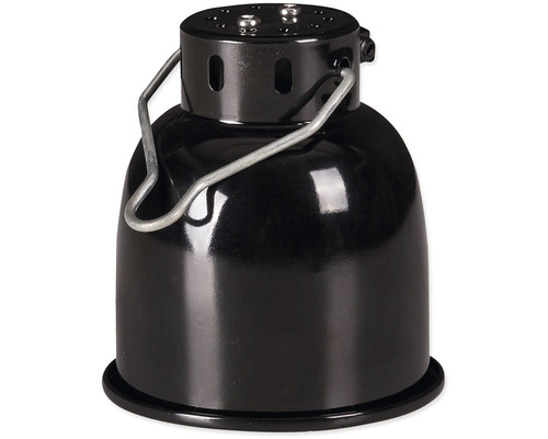 Černá závěsná lampa s kovovým držadlem