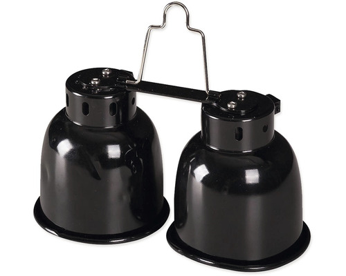 Dvojitá lampa pro plazy se závěsem