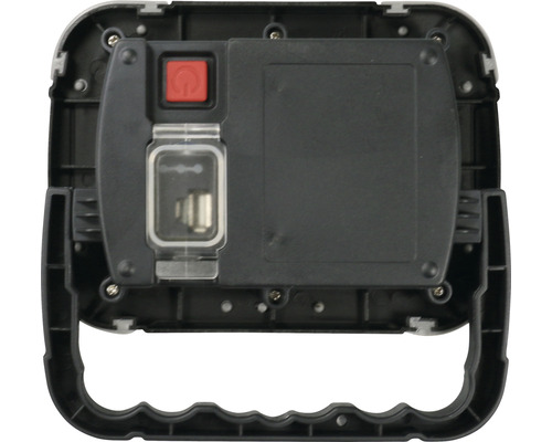 Zadní strana přenosné pracovní lampy s rukojetí