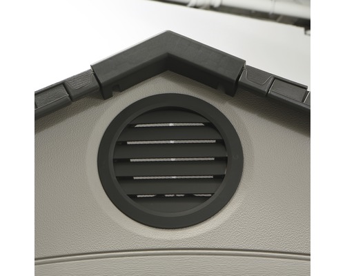 Detail zahradního domku s ventilací