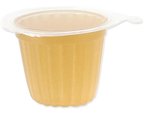 Jedna porce hořčice v plastovém obalu