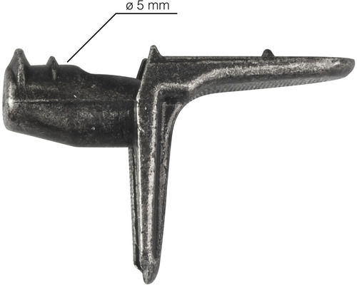 Kovová podpěra police o průměru 5 mm