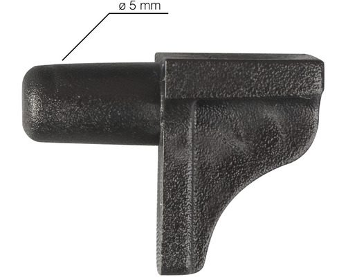 Kovový držák police o průměru 5 mm