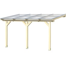 Dřevěný carport s průhlednou střechou
