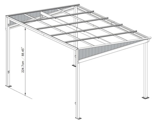 Ilustrace altánu s rozměry