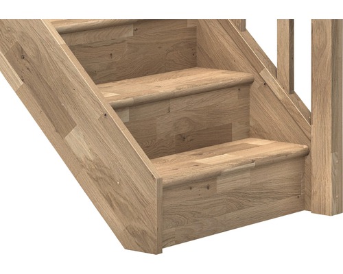 Detailní pohled na dřevěné schodiště