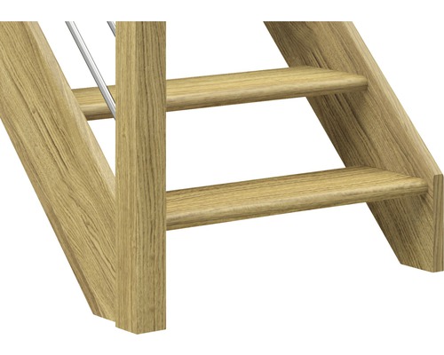 Detail dřevěného schodiště