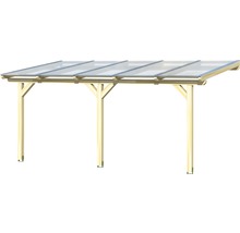 Dřevěný carport s průhlednou střechou