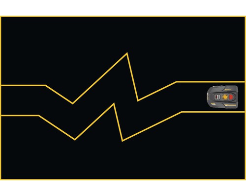 Robotická sekačka na trávu projíždí zahradou s překážkami