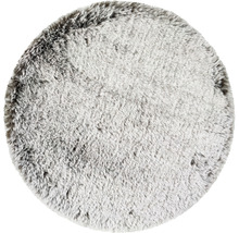 Kulatý koberec s chlupatou strukturou