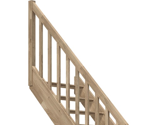Dřevěné schodiště se zábradlím
