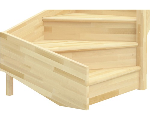 Detailní pohled na dřevěné schodiště