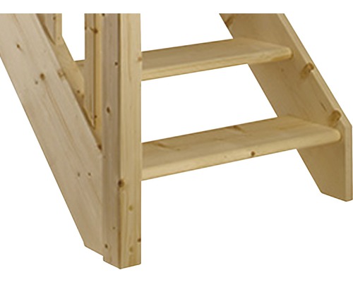 Detail dřevěného schodiště