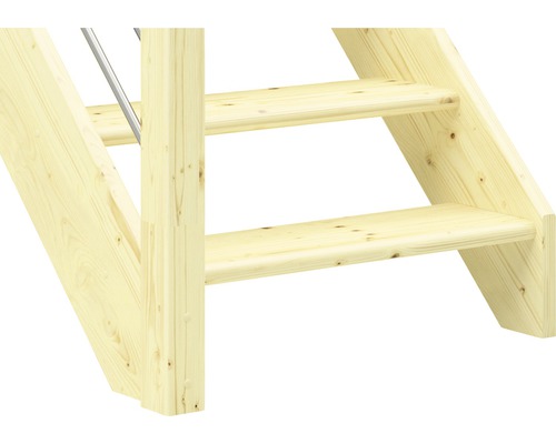 Detail dřevěného schodiště