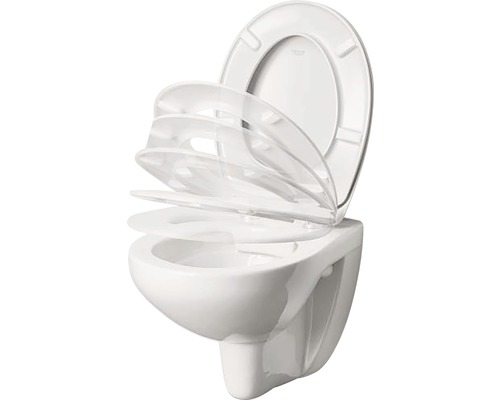 Závěsný hlubokosplachovací klozet s WC sedátkem