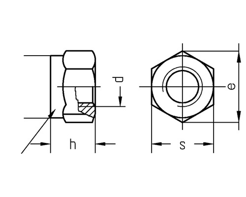 Technický výkres matice s rozměry