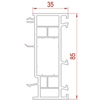 Rozšiřovací profil ARON Comfort 35 mm bílý / titan D: 2200 mm-thumb-1