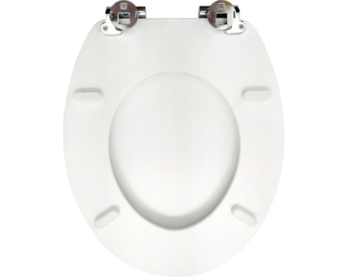 Záchodové prkénko z plastu s chromovými panty