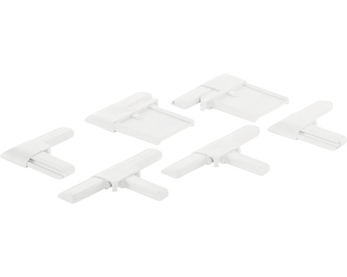 Plastové rohové spojky pro sítě proti hmyzu, sada šesti kusů