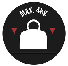 Symbol maximální nosnosti 4 kilogramy