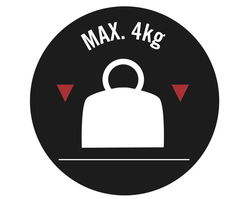 Symbol maximální nosnosti 4 kilogramy