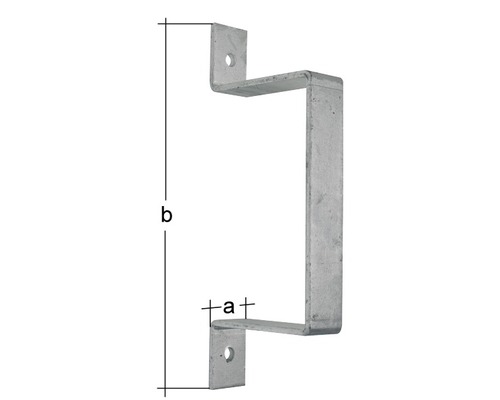 Kovový nástěnný držák s rozměry pro upevnění