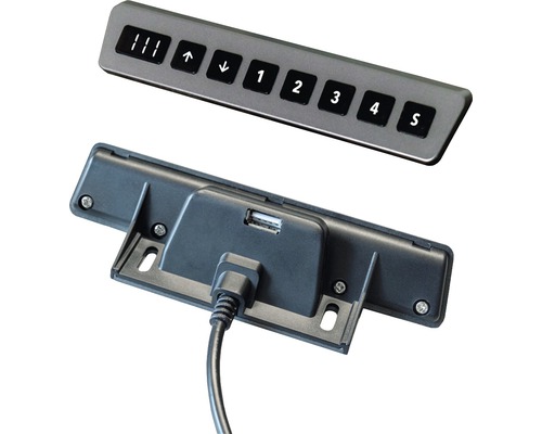 Ovládací panel pro výškově nastavitelný stůl s USB portem