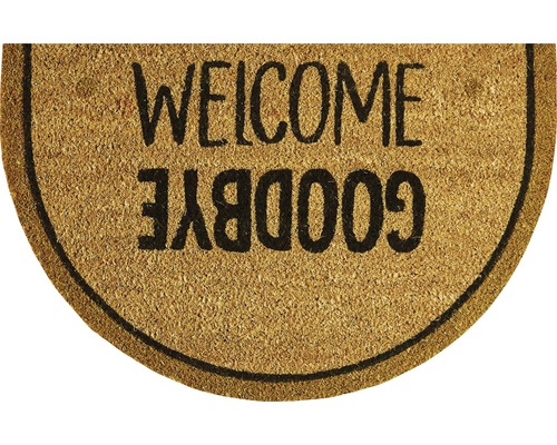 Rohožka s nápisem Welcome a Goodbye