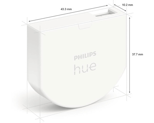 Rozměry produktu spínače stmívače Philips Hue