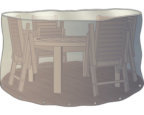 Ochranný obal na soupravu zahradního nábytku Ø 320 cm, v. 95 cm průhledný