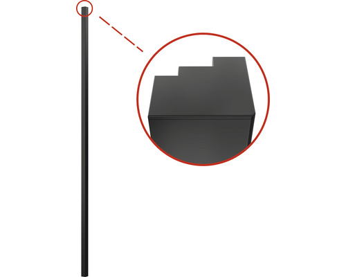 Rohový spojovací profil dvou sprchových zástěn Basano černý