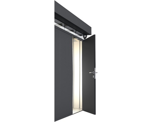 Přídavné dveře 95 x 200 cm pravé pro zahradní domky Biohort CasaNova tmavě šedé metalické