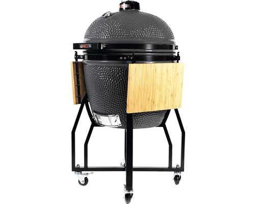 Keramický gril na kolečkách s odkládacími plochami