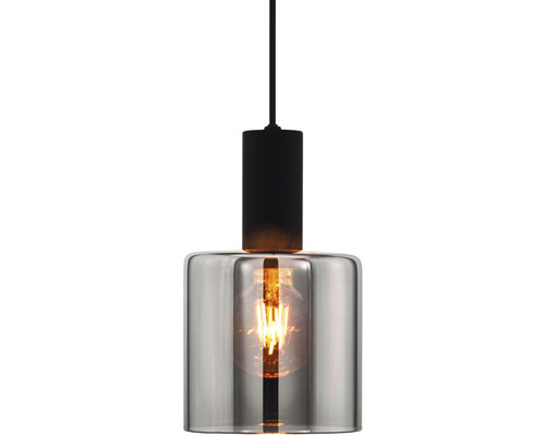 Závěsná lampa se skleněným stínidlem a světelným zdrojem