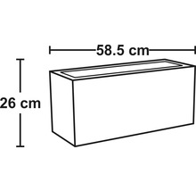 Obrázek truhlíku s rozměry 58,5 cm šířky a 26 cm výšky