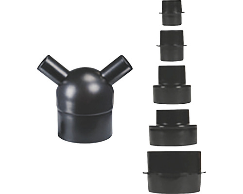 Spojky okapů v různých velikostech.