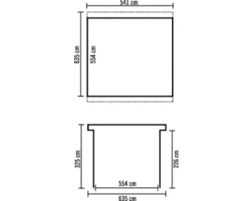Technický výkres s rozměry