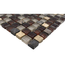 Skleněná mozaika s přírodním kamenem XCM M870 1,5x1,5 cm-thumb-1