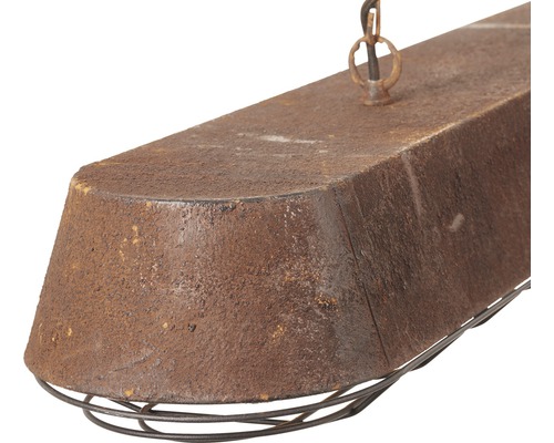 Kovová závěsná lampa s drátěným košem