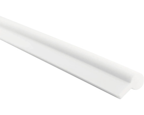 Bílá plastová čtvrtkruhová soklová lišta