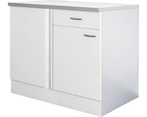 Rohová kuchyňská skříňka spodní Flex WellPalmaria/Wito šířka 110 cm bílá