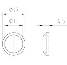 Technický nákres kroužku s rozměry